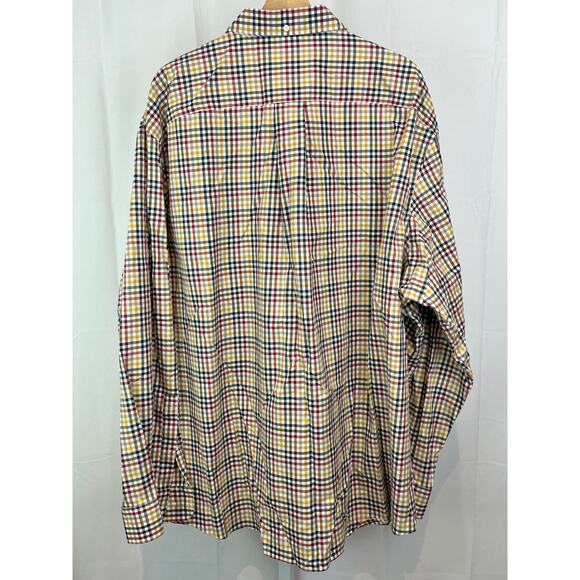 DULUTH TRADING Mens 3XL Wrinklefighter Long Sleeve Shirt Check Cotton Multicolor - Picture 3 of 9